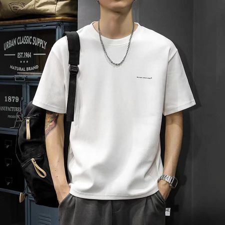 Summer Clothing Tops Pure Cotton Loose Men's T-Shirt